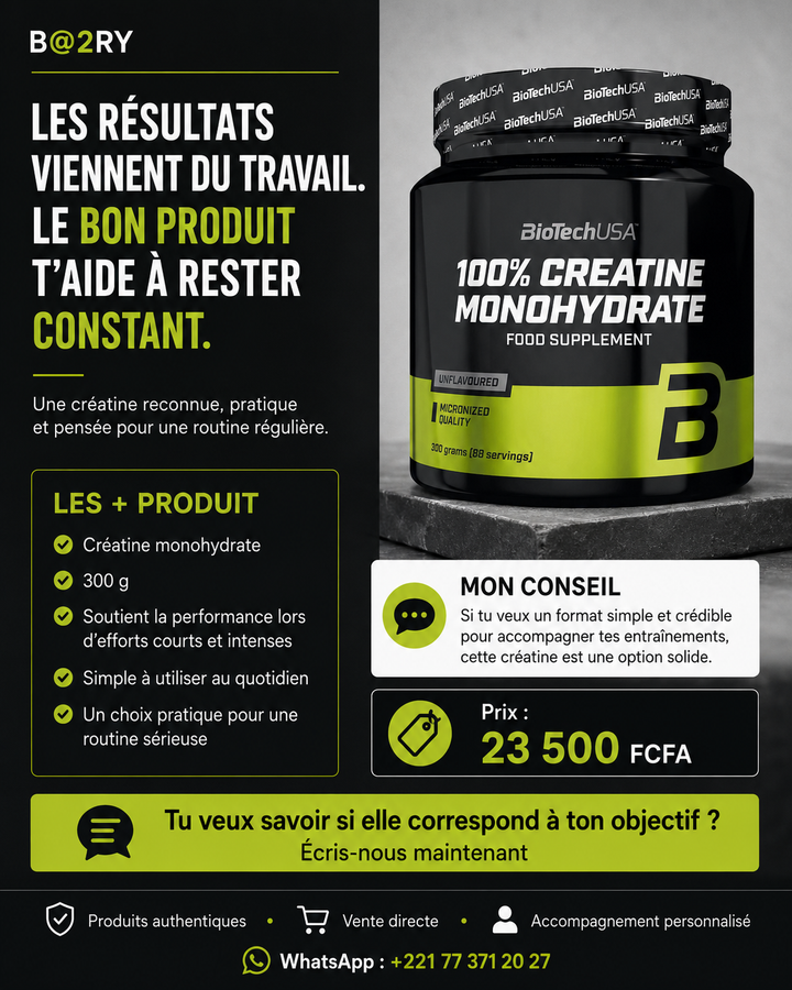 BioTechUSA 100% Creatine Monohydrate 300g