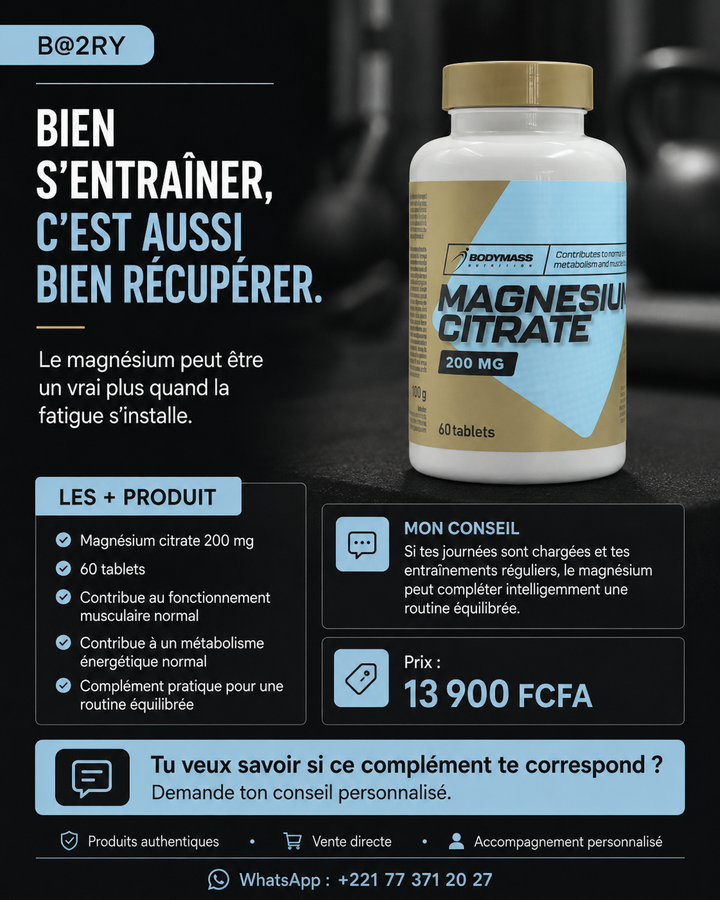 Bodymass Magnesium Citrate 200mg