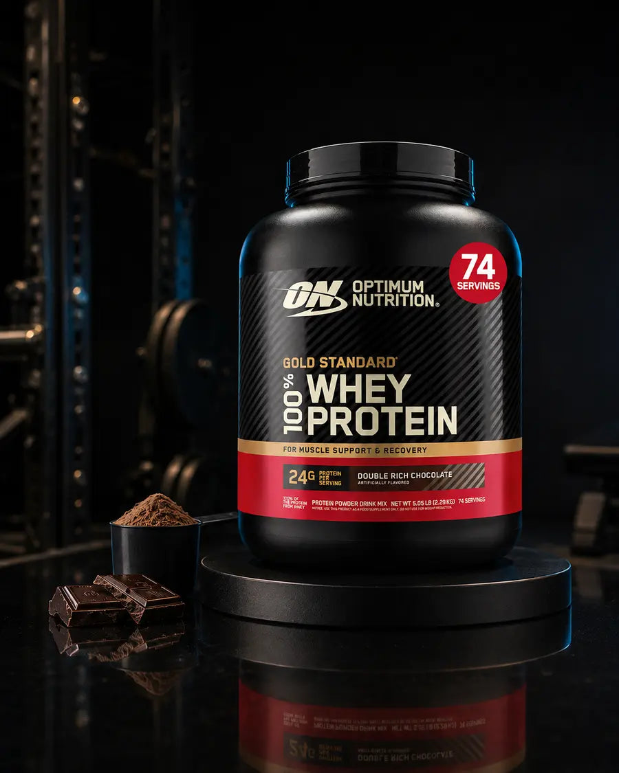 Optimum Nutrition Gold Standard 100% Whey Protein Double Rich Chocolate — 2,29 kg et 74 portions